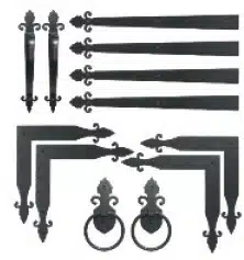 barcelona decorative garage door hardware