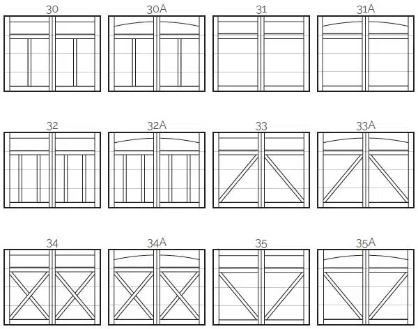 garage door overlay design options
